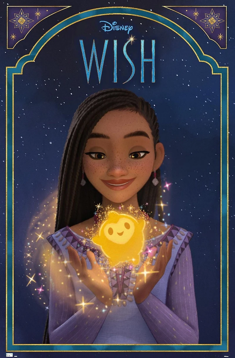 Disney Wish - Asha & Star Wall Poster, 22.375" x 34"