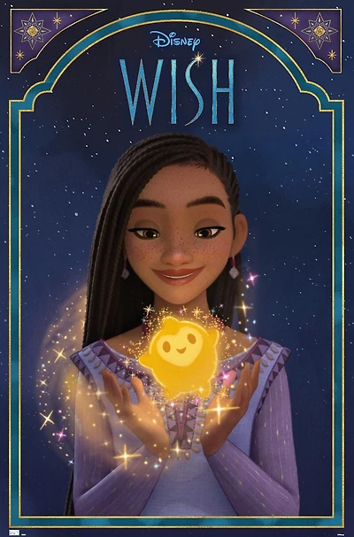 Disney Wish - Asha & Star Wall Poster, 22.375" x 34"
