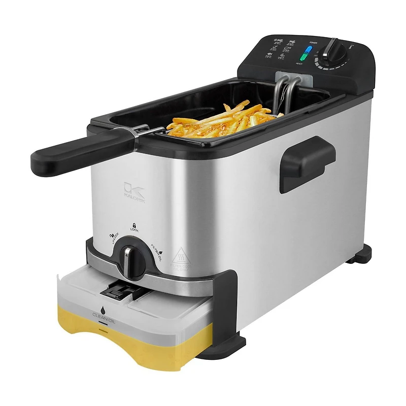 Friteuse Kalorik avec Système de filtration d'huile FT 43721 Capacité de 3L