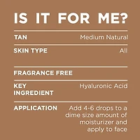 L'Oreal Paris Sublime Bronze Autobronzant Sérum d’éclat pour le visage avec Acide hyaluronique, sans parfum, 30 mL