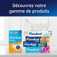 Adhésif sûr pour prothèses Fixodent Ultra Tenue maximale 62 g, paquet de 2