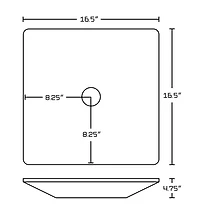 in. W Above Counter White Bathroom Vessel Sink Set For Deck Mount Drilling AI