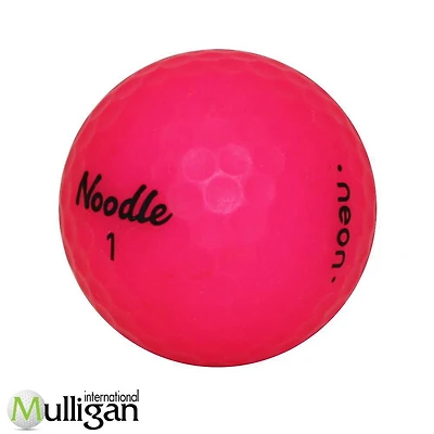 Mulligan - 36 Noodle Neon Matte 5A Recycled Used Golf Balls, Pink