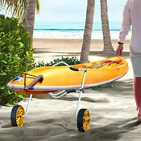 Soozier Chariot pour kayak avec cadre en aluminium, réglable en hauteur et en largeur