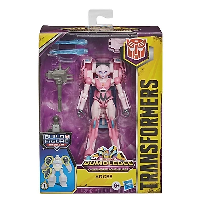 Transformers Bumblebee Cyberverse Adventures Deluxe Class Arcee Action Figure Toy, Build-A-Figure Part, For Ages 6 and Up, 5-inch