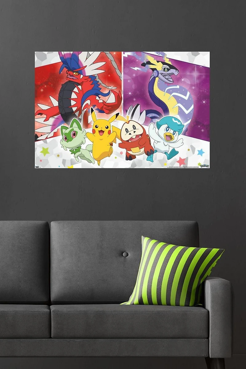 Pokémon - Group Sparkle Wall Poster, 22.375" x 34"