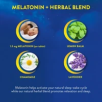 MidNite Natural Sleep Aid Chewable Tablets - Cherry Flavoured | Contains Melatonin (1.5mg), Chamomile, Lavender & Lemon Balm | Treatment for Occasional Sleeplessness | Non-habit Forming | The only one, 30 Tablets