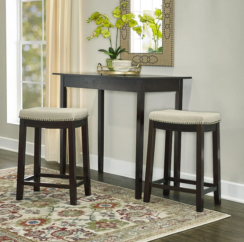 Tabouret de comptoir Eden en noyer