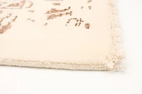 ECARPETGALLERY Tapis Noué à la Main pour Salon, Salle à Manger et Chambre à Coucher Transitionnel Collection La Seda 5'5" x 7'6" en Ivoire