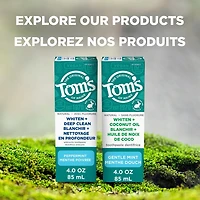 Tom’s of Maine Whiten Plus Deep Clean Whitening Toothpaste, Natural Whitening Toothpaste with Plant-Based Cleansers, Enamel Safe Formula, Whitens Without Causing Sensitivity, Peppermint, 113 g