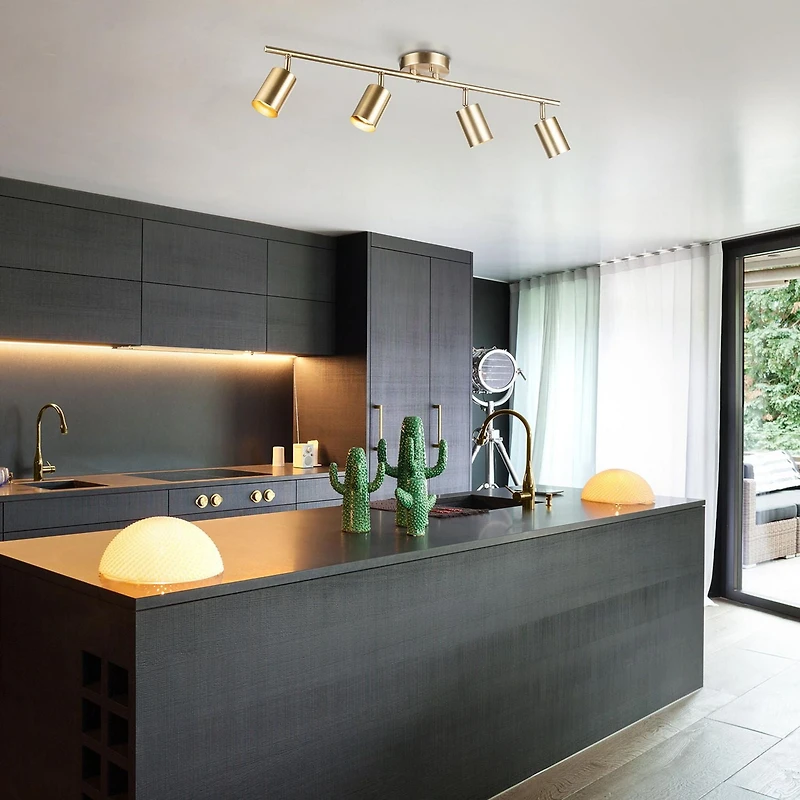 Pratt Track Lighting, Matte Brass