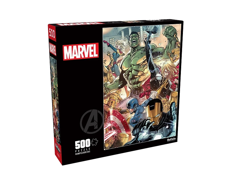 Buffalo Games Entertainment Marvel's Avengers World 14 500-Piece Interlocking Jigsaw Puzzle for Adults Ages 14 and Older