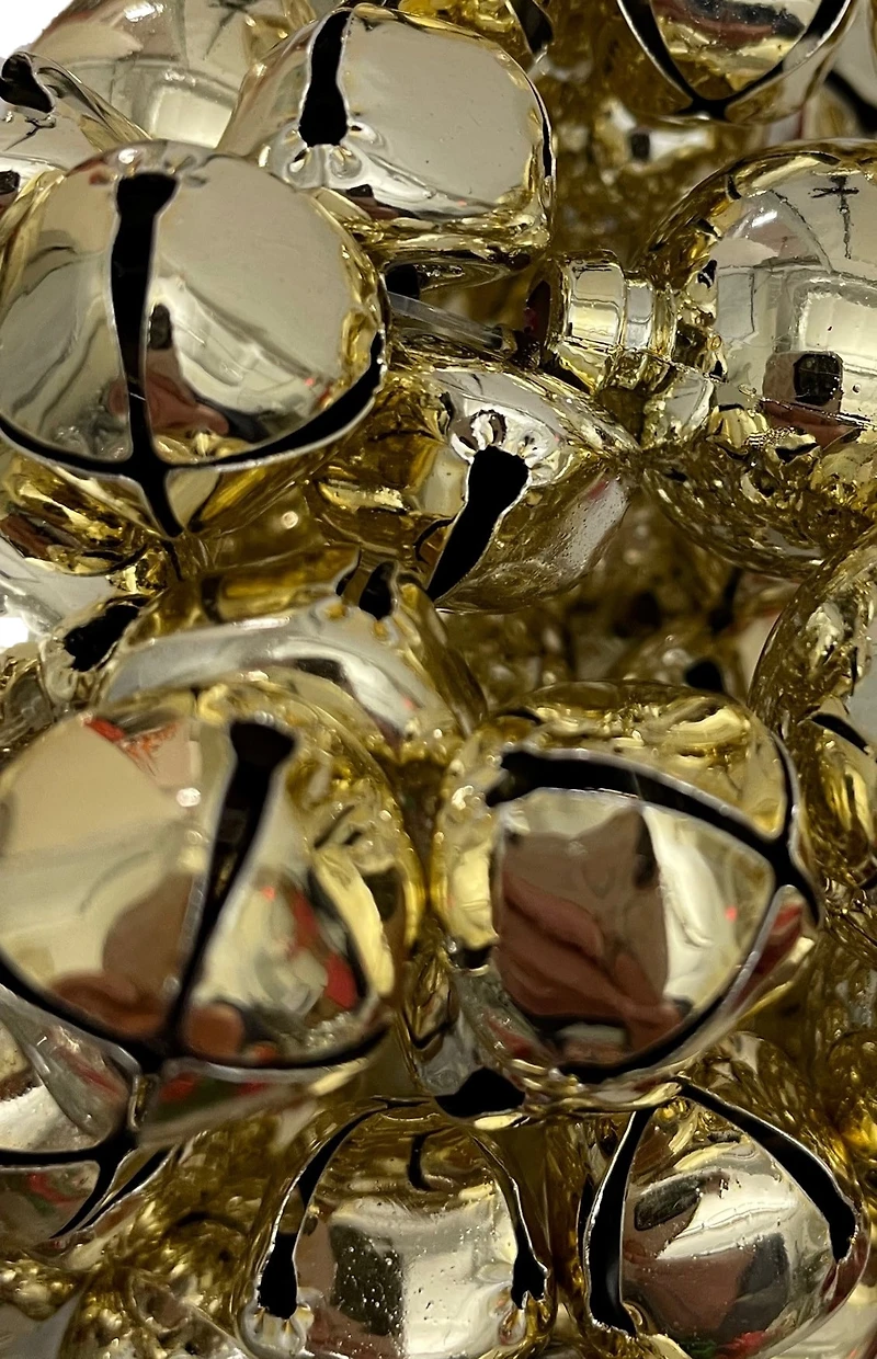 Guirlande de clochettes dorées Holiday Time de 6 pi avec perles décoratives 6ft Guirlande de clochettes or