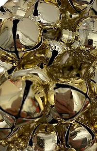 Guirlande de clochettes dorées Holiday Time de 6 pi avec perles décoratives 6ft Guirlande de clochettes or