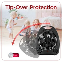 BLACK+DECKER Chauffage léger pour usage intérieur, chauffage infrarouge 1500 W avec protection contre la surchauffe