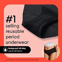 Culotte confortable pour tous les jours Thinx for All Women, sous-vêtement pour les règles contre les fuites, taille grande, noir THINX UW LRG1