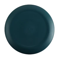 Assiette ronde en plastique bleu Mainstays, avec motif à rayures gravées, 26,7 cm (10,5 pouces)