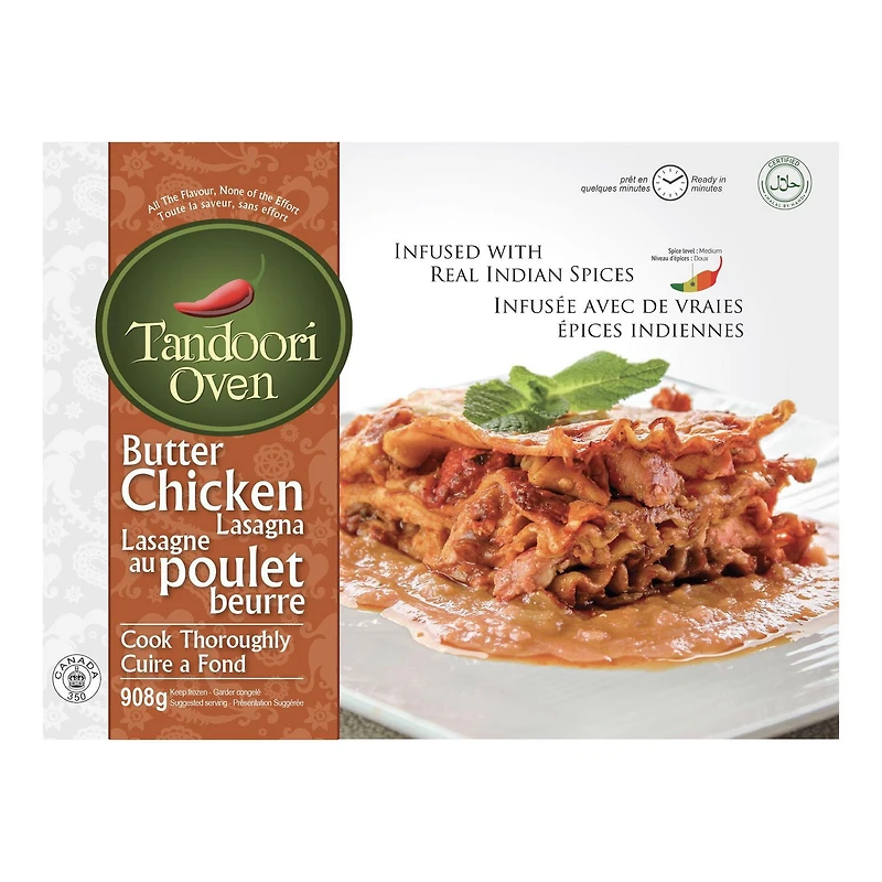 Tandoori Oven Halal Lasagne au poulet beurre