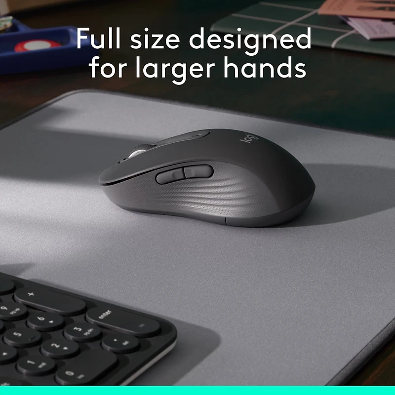 Logitech Signature M650 L Souris Sans Fil Grande Taille, Pour Mains Larges, Graphite