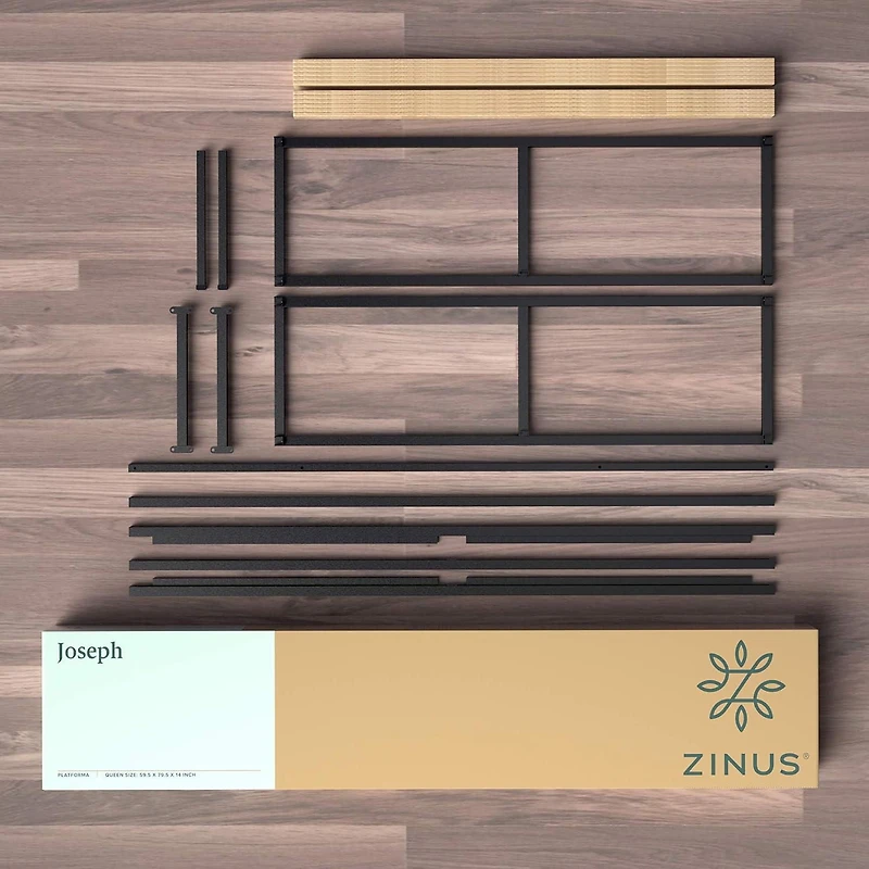 Zinus Joseph 14 inch Black Metal Platform Bed Frame