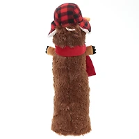 Location vacances temps, jouet gros chien peluche qui couine-Buffalo Plaid hérisson