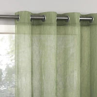 Mainstays Crushed Voile 2-Pack sheer Grommet Curtain Panel Pair, 2 panels,