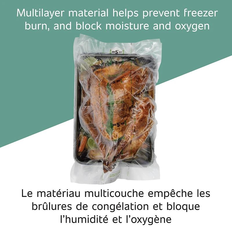 Rouleau d’emballage sous vide extensible FoodSaver de 27,9 cm x 4,89 m (11 po x 16 pi), 1 unité 1 unité
