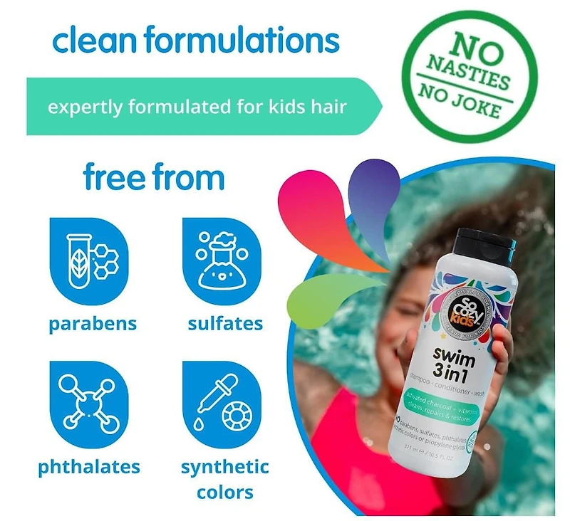 SOCOZY SWIM 3IN1 SHAMPOO 311ML