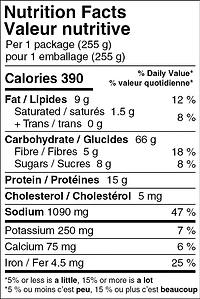 Chow mein aux légumes Ajinomoto 255 g Chow Mein