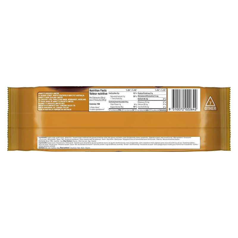 Arnott's Tim Tam Chewy Caramel Cookies 175g ready to eat, 175 g