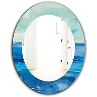 Designart 'Out To Sea' Miroir Traditionnel - Miroir Mural Ovale ou Rond - 24x36