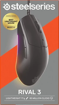 RIVAL 3 GEN2 WIRED MOUSE BLACK - PC