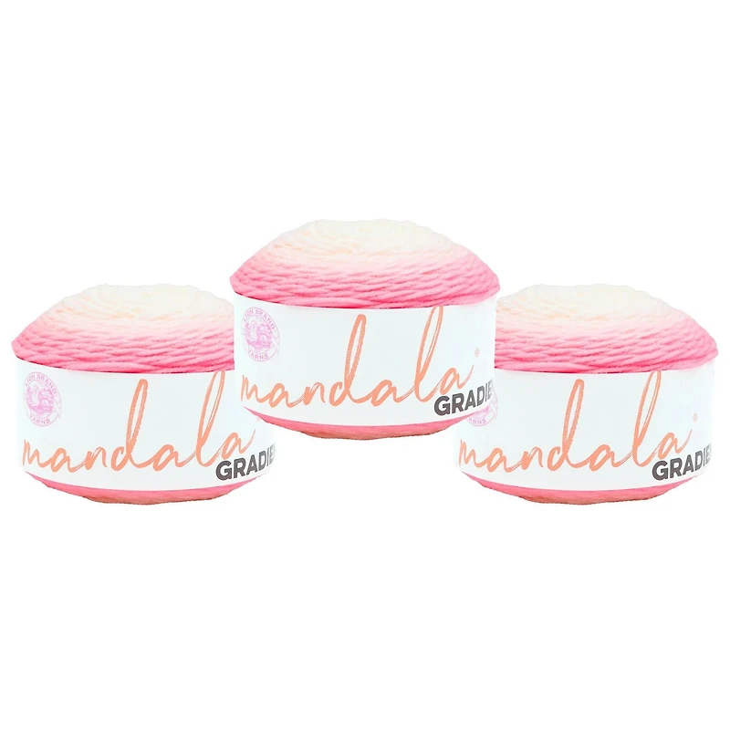 Lion Brand Mandala® Gradient Yarn #4 Medium/Worsted Yarn 150g/270m 3-Pack