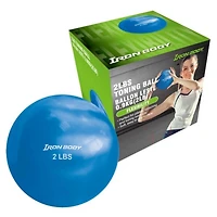 IBF Iron Body Fitness 2 lb. Toning Balls Pair - 2 x 2 lbs. Toning Balls for Pilates, Yoga, Aerobics, and Stretching