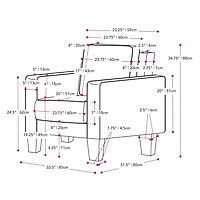 Ensemble de fauteuils d'appoint et de poufs d'intérieur rembourrés en lin Georgia de CorLiving