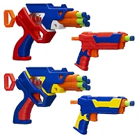 Adventure Force Combo Strike Foam Dart Blaster Set, 4 Blasters with 20 Accu-Blast Darts, Outdoor Play, Compatible with Nerf and XShot, Ages 8+