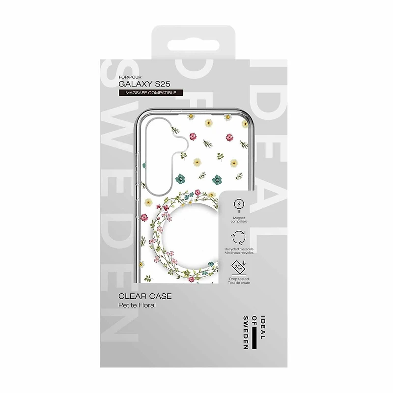 Ideal of Sweden Étui Clear Mid avec MagSafe Petite Floral pour Samsung Galaxy S25/Galaxy S24