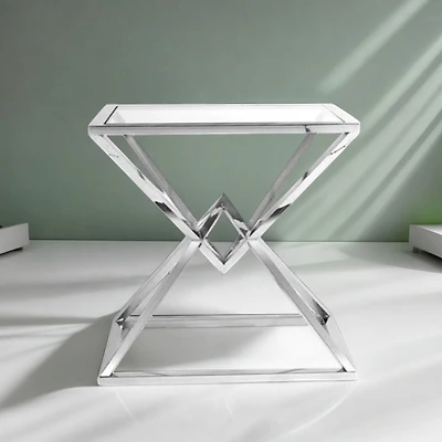 Cinna Side Table in Silver