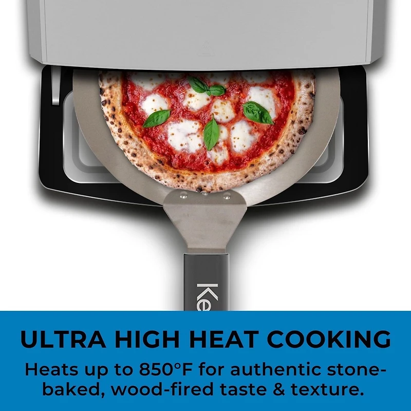 Kenmore 13" Outdoor/Indoor Electric Pizza Oven, 5-in-1 Touch Presets, Weather Resistant for Convenient Cooking Anywhere