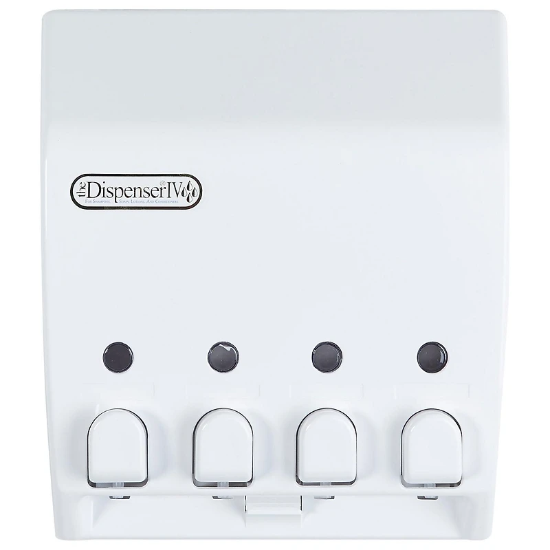 Better Living Products 71450 CLASSIC 4 Chamber Wall Mount Soap and Shower Dispenser White