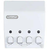 Better Living Products 71450 CLASSIC 4 Chamber Wall Mount Soap and Shower Dispenser White