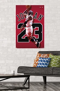Michael Jordan - Jersey Wall Poster, 22.375" x 34" Framed