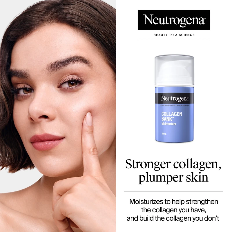Neutrogena Collagen Bank Face Moisturizer, Daily Anti-Aging Face & Neck Collagen Cream with Bakuchiol, Face Cream to Support Skin’s Natural Collagen for Visibly Plump Skin, 59 mL