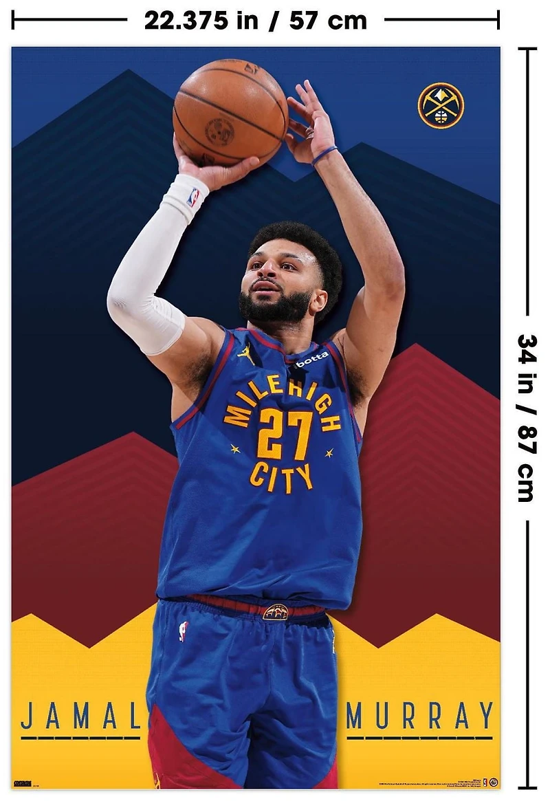 NBA Denver Nuggets - Jamal Murray 24 Wall Poster, 22.375" x 34"