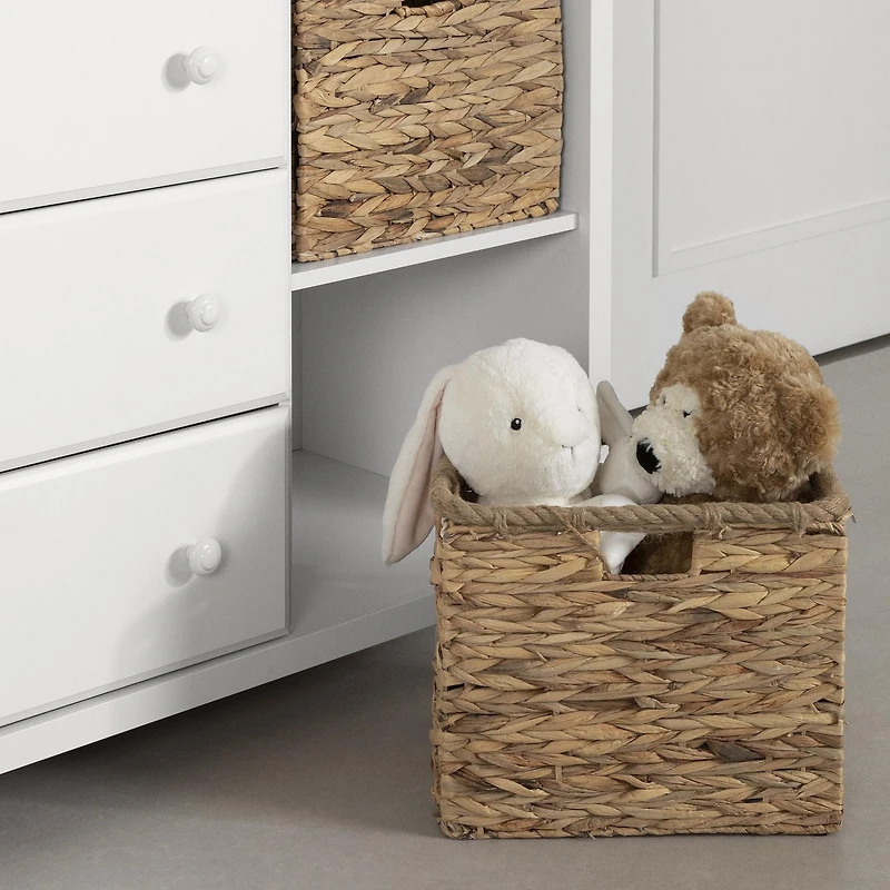 South Shore, Cotton Candy collection, 3-Drawer Dresser with Baskets Pure White