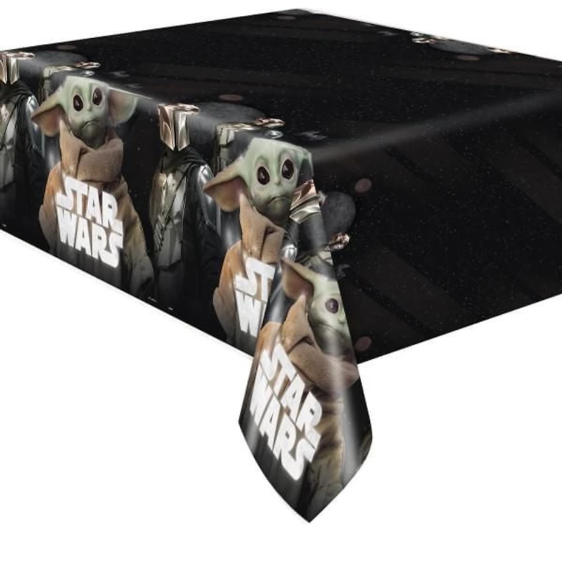 Nappe de table rectangulaire en plastique Mandalorian The Child, 54" x 84" 1 1.37Mx2.13M Nappe Plastique