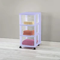 Sterilite 3 Drawer Cart Lilac