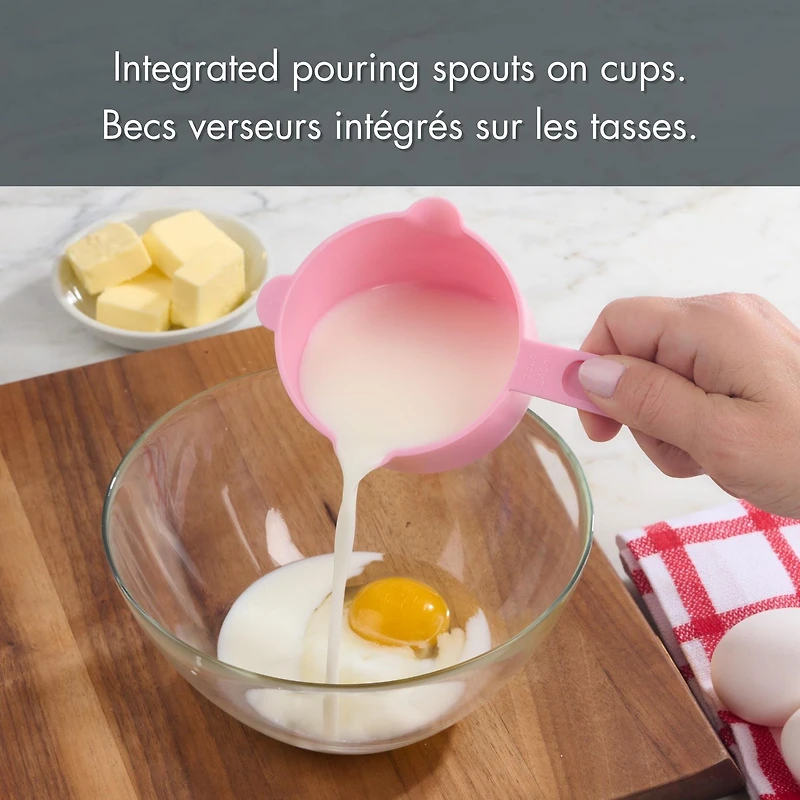 Ensembles 10 pièces de Cuillères et Tasses à mesurer, Rose