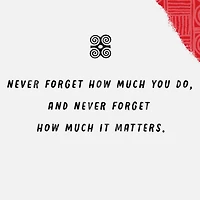 Carte d'amitié Mahogany Hallmark, carte d'encouragement « You matter. »