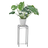 HOME TRENDS 25 IN TALL METAL PLANT STAND, 25 IN METAL PLANT STAND